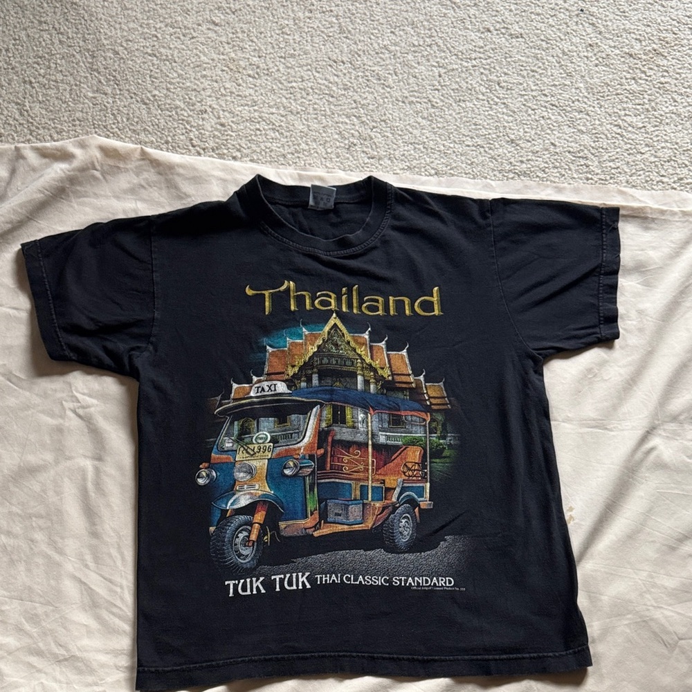 😊Men’s Thailand Tuk Tuk Graphic Men's Tee - Black